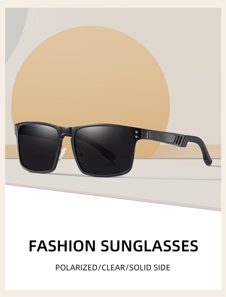 BARCUR Aluminium Magnesium Square Sunglasses Men Polarized Vintage Shades Women Sun Glasses For Men Sport Eyewear Oculos De Sol