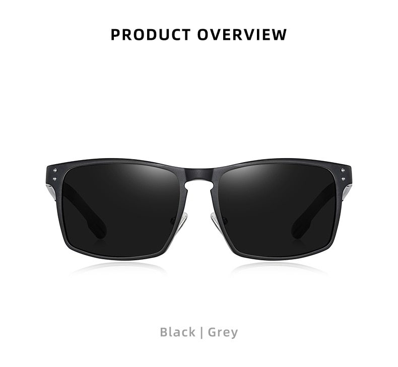 BARCUR Aluminium Magnesium Square Sunglasses Men Polarized Vintage Shades Women Sun Glasses For Men Sport Eyewear Oculos De Sol