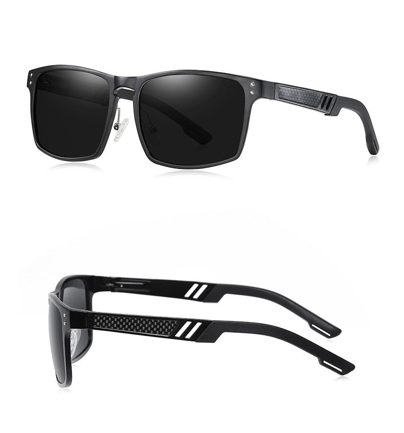 BARCUR Aluminium Magnesium Square Sunglasses Men Polarized Vintage Shades Women Sun Glasses For Men Sport Eyewear Oculos De Sol