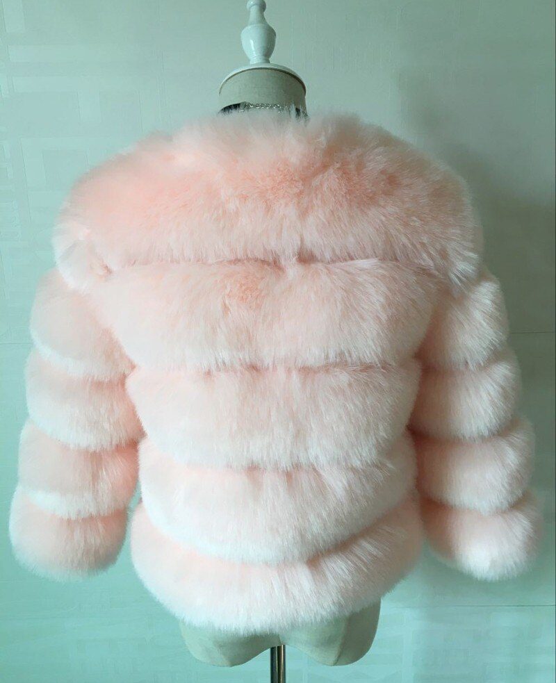 ZADORIN S-3XL Mink Coats Women 2020 Winter Top Fashion Pink FAUX Fur Coat Elegant Thick Warm Outerwear Fake Fur Woman Jacket