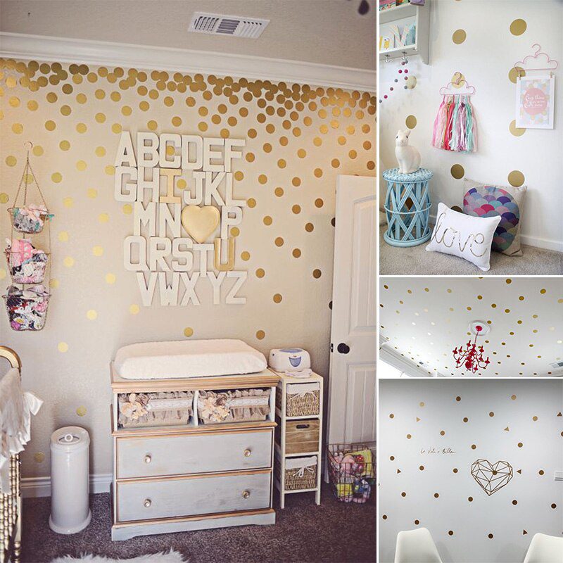 Gold Polka Dots Room Living Decor Home Wall Stickers Children Home Decor Nursery Wall Decals Wall Stickers For Kids Rooms Gold Polka Dots Room Living Decor Home Wall Stickers Children Home Decor Nursery Wall Decals Wall Stickers For Kids Rooms