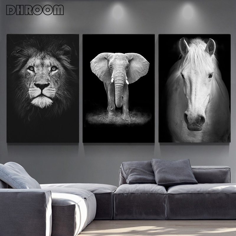 Canvas Painting Animal Wall Art Lion Elephant Deer Zebra Posters and Prints Wall Pictures for Living Room Decoration Home Decor Canvas Painting Animal Wall Art Lion Elephant Deer Zebra Posters and Prints Wall Pictures for Living Room Decoration Home Decor