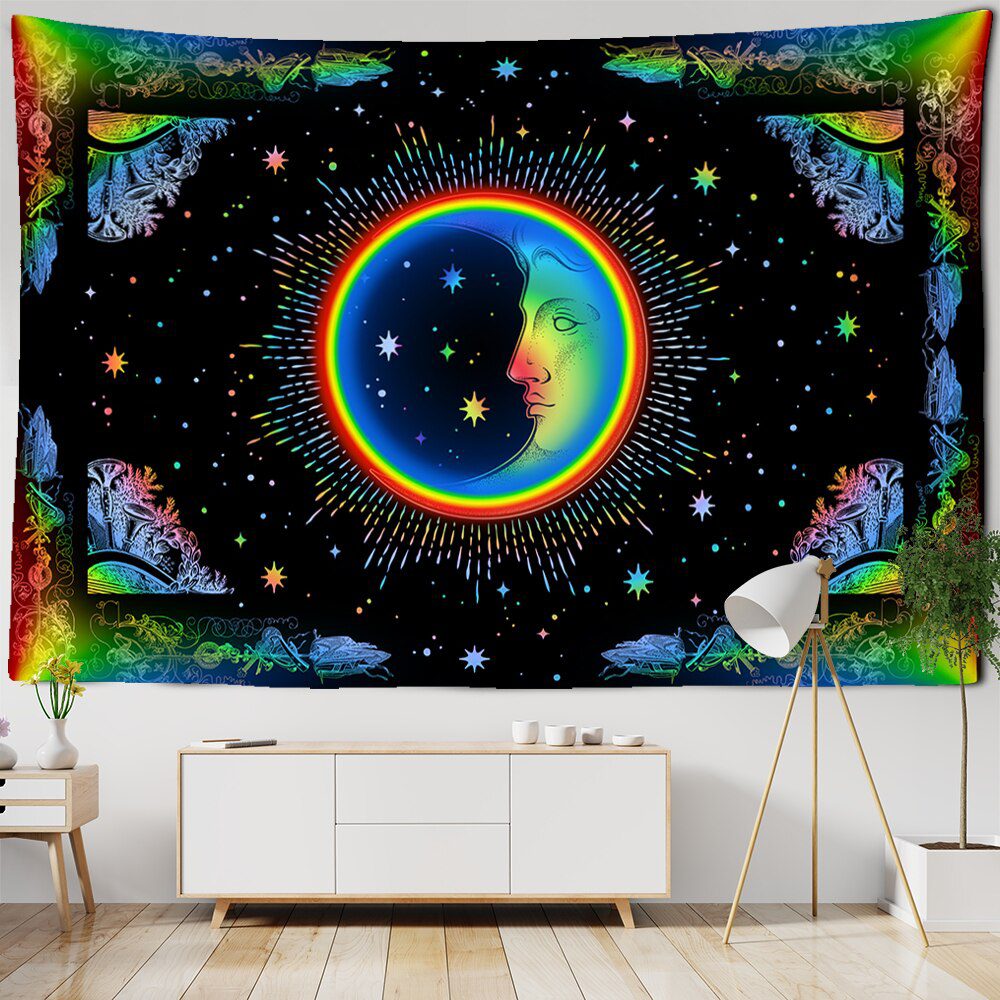 White Black Colorful Sun Moon Mandala Tapestry Wall Hanging Celestial Wall Tapestry Hippie Wall Carpets Dorm Decor Wall Tapestr White Black Colorful Sun Moon Mandala Tapestry Wall Hanging Celestial Wall Tapestry Hippie Wall Carpets Dorm Decor Wall Tapestr