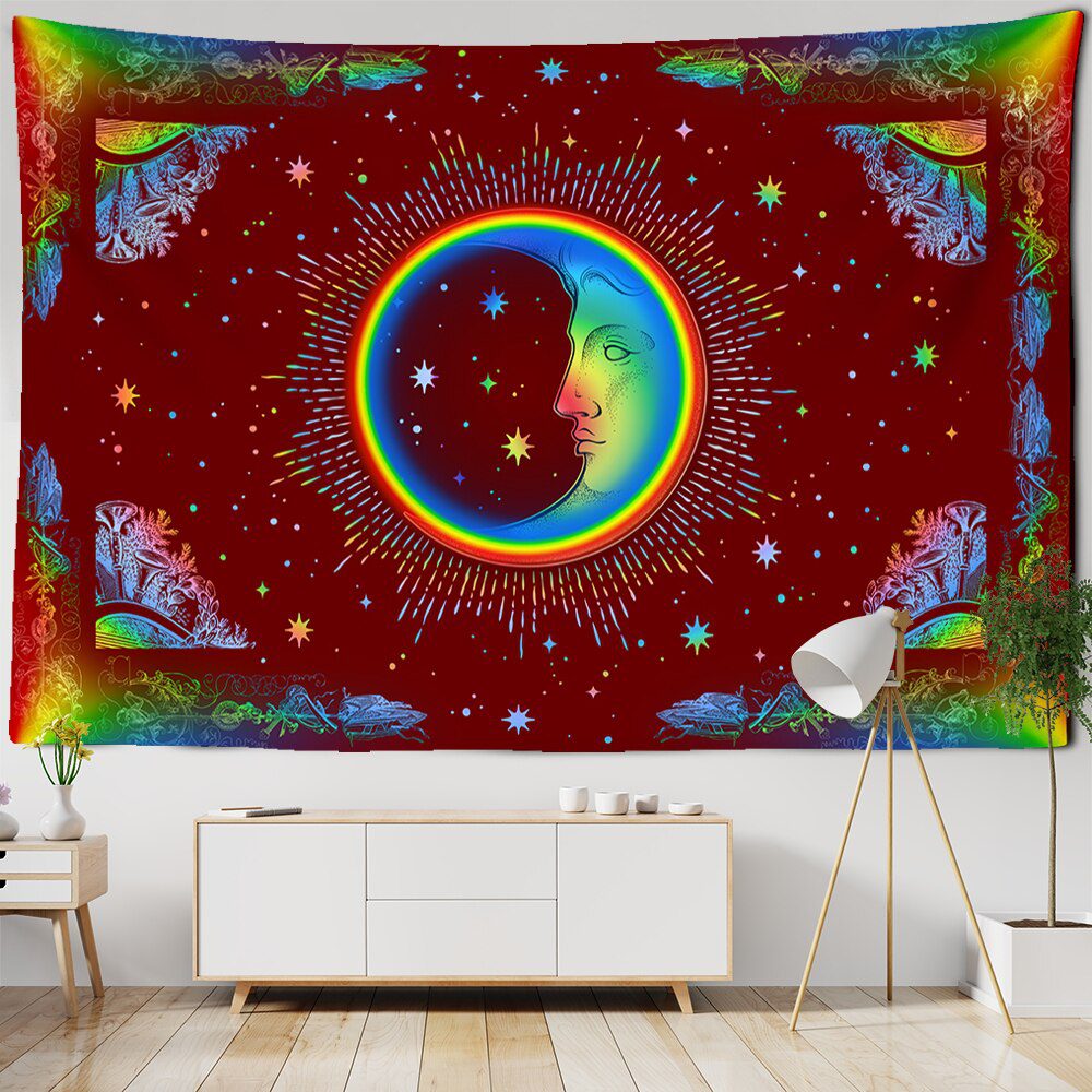 White Black Colorful Sun Moon Mandala Tapestry Wall Hanging Celestial Wall Tapestry Hippie Wall Carpets Dorm Decor Wall Tapestr White Black Colorful Sun Moon Mandala Tapestry Wall Hanging Celestial Wall Tapestry Hippie Wall Carpets Dorm Decor Wall Tapestr
