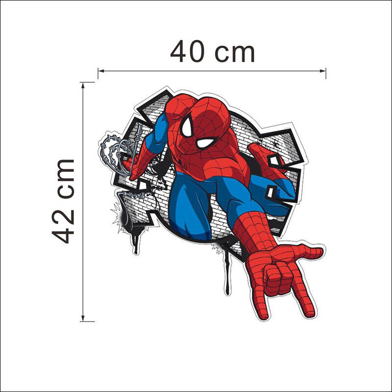 Spiderman Super Heroes Wall Stickers For Kids Room Decoration Home Bedroom PVC Decor Cartoon Movie Mural Wall Art Decals