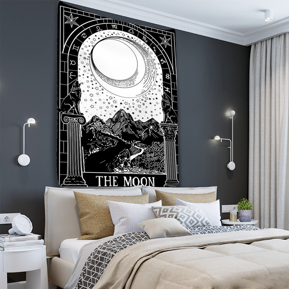 Night Moon Tarot wall tapestry Mandala tapestry home decoration tapestry psychedelic hippies free delivery wall hanging
