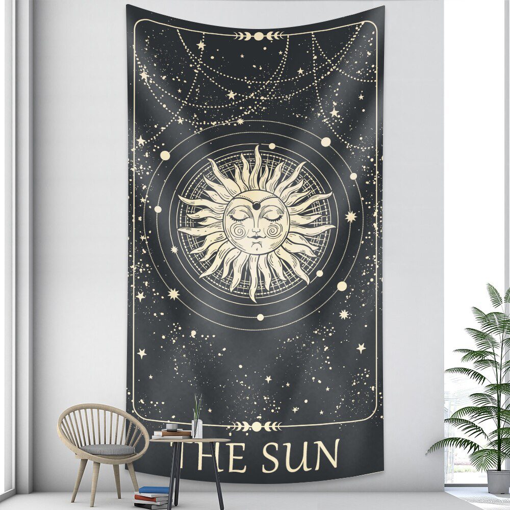 Night Moon Tarot wall tapestry Mandala tapestry home decoration tapestry psychedelic hippies free delivery wall hanging