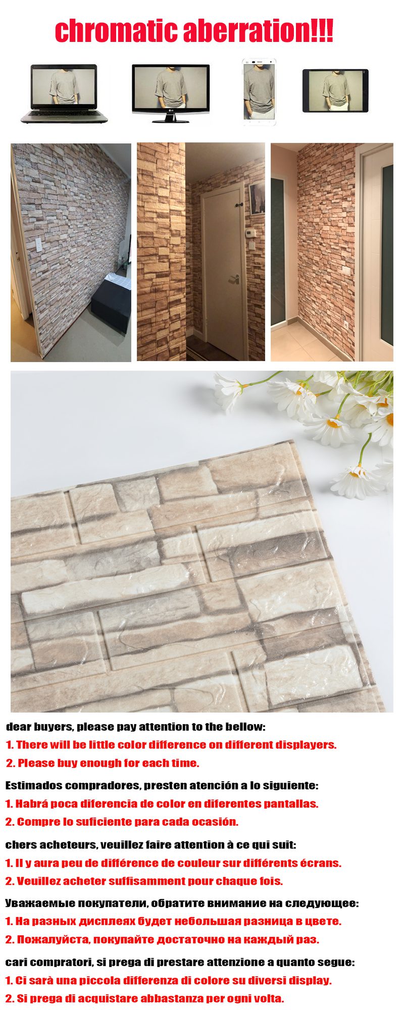 Foam 3D Wall Stickers Self Adhesive Wallpaper Panels Home Decor Living Room Bedroom House Decoration Bathroom Brick Wall Sticker