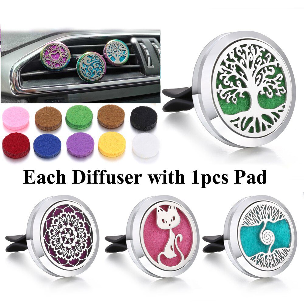 New Aromatherapy Car Perfume Diffuser Stainless Steel 30mm Magnetic Aroma Diffuser Locket Car Air Freshener Vent Clip + 1pcs Pad New Aromatherapy Car Perfume Diffuser Stainless Steel 30mm Magnetic Aroma Diffuser Locket Car Air Freshener Vent Clip + 1pcs Pad