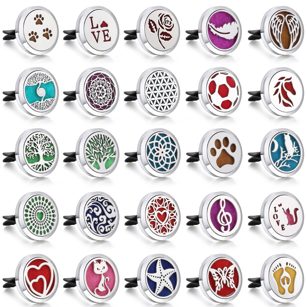 New Aromatherapy Car Perfume Diffuser Stainless Steel 30mm Magnetic Aroma Diffuser Locket Car Air Freshener Vent Clip + 1pcs Pad New Aromatherapy Car Perfume Diffuser Stainless Steel 30mm Magnetic Aroma Diffuser Locket Car Air Freshener Vent Clip + 1pcs Pad