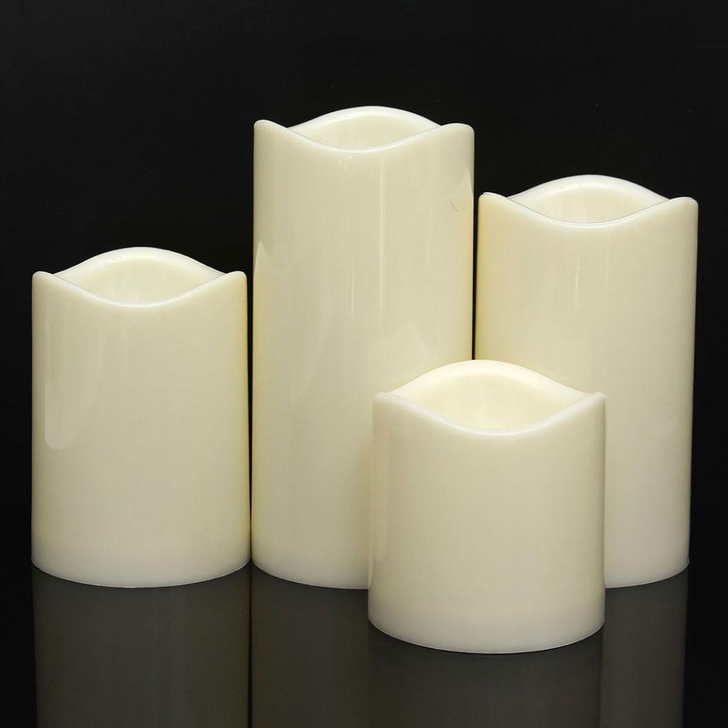 Cylindrical Flickering LED Candle Light Flameless for Garden Yard / Christmas Lamp Decoration