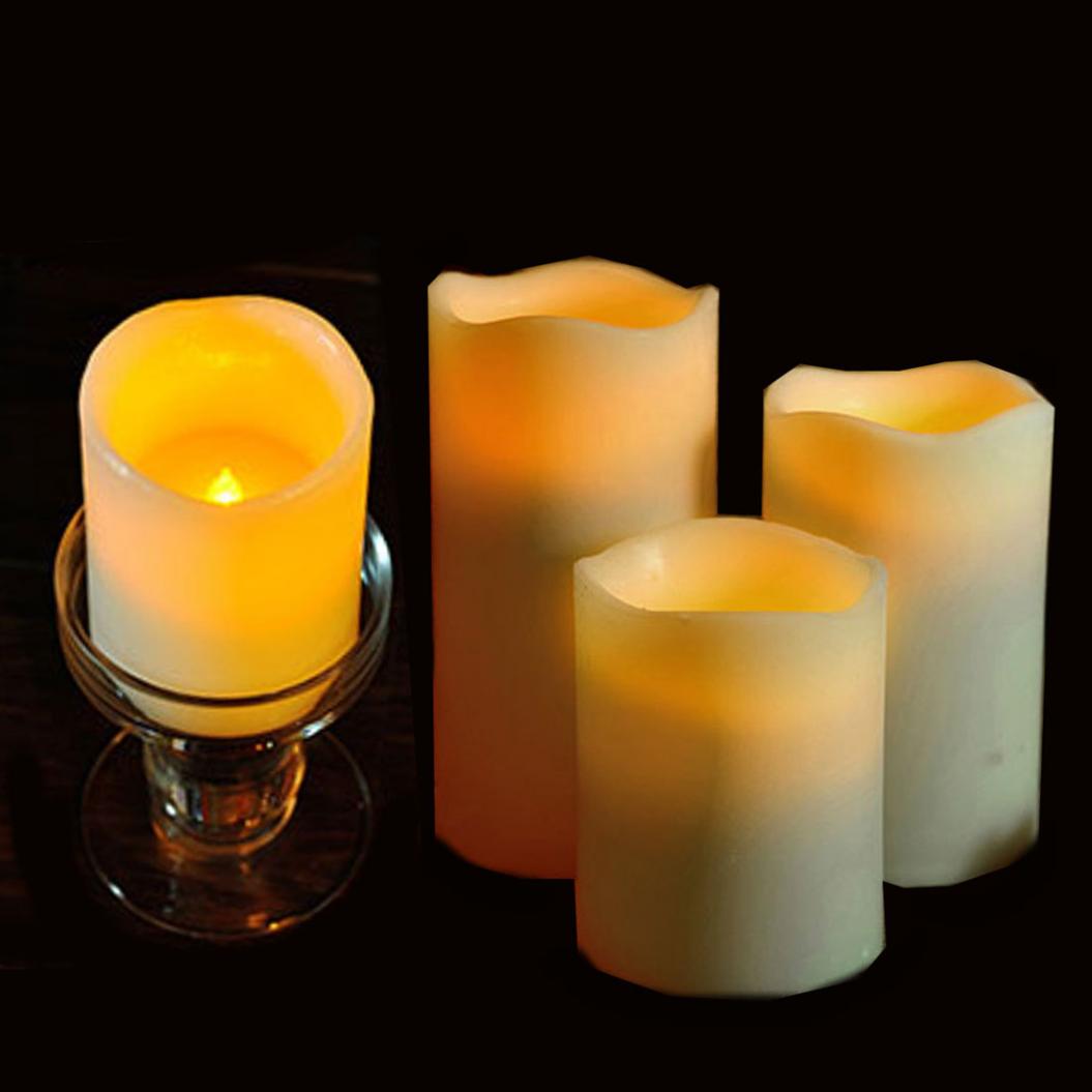 Cylindrical Flickering LED Candle Light Flameless for Garden Yard / Christmas Lamp Decoration