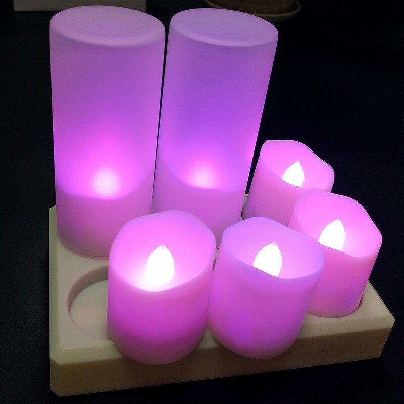 Rechargeable Led Candles Flashing Flameless Tea Light With Remote Control And Batteries Decoration Candle For Christmas Birthday