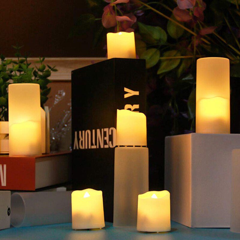 Rechargeable Led Candles Flashing Flameless Tea Light With Remote Control And Batteries Decoration Candle For Christmas Birthday