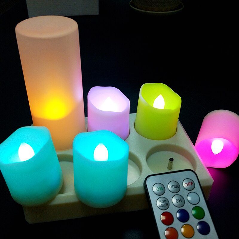 Rechargeable Led Candles Flashing Flameless Tea Light With Remote Control And Batteries Decoration Candle For Christmas Birthday
