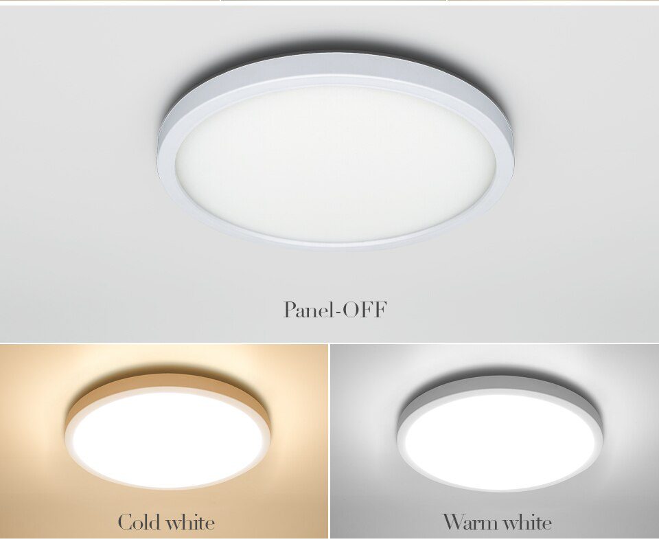 LED Ceiling Lamp Home Modern Panel Light Natural White Warm Cold White Round Square Ceiling Lights Living Room Bedroom Kitchen