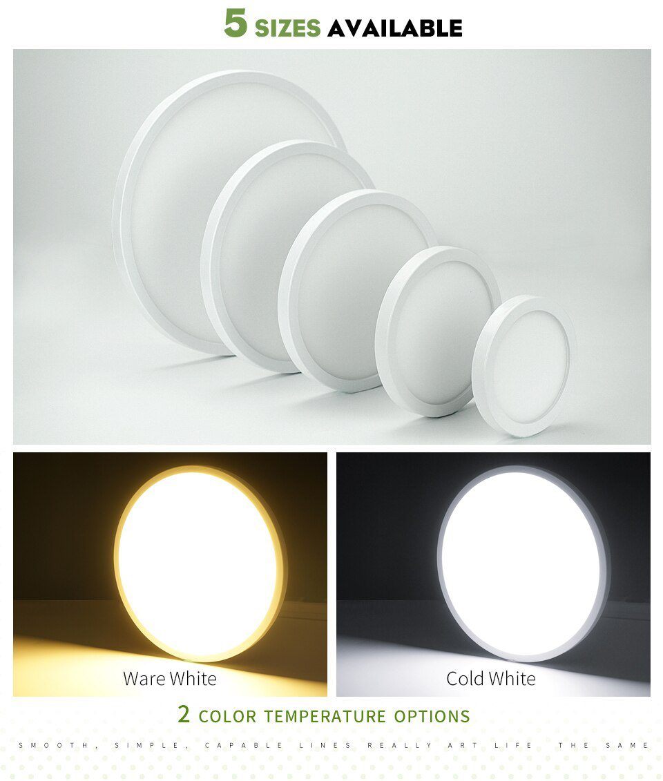 Living Room lights LED Ceiling Lamp Ultra-thin Cold White 9W 13W 18W 24W lighting fixture Ceiling Lights for Bedroom and kitchen