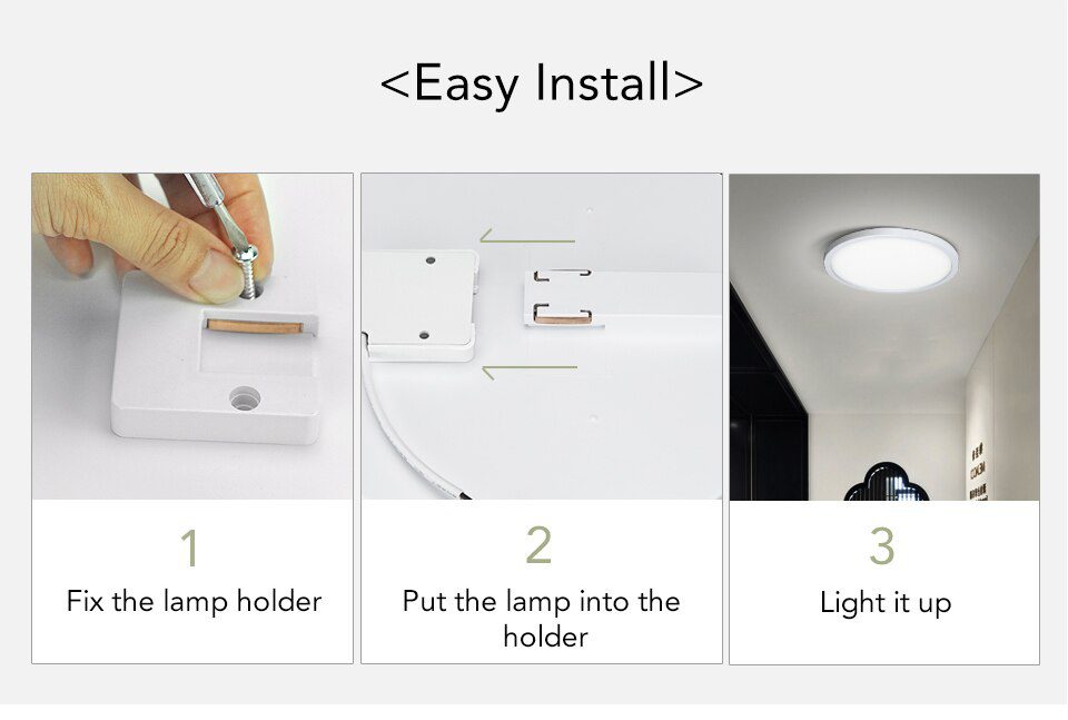 Living Room lights LED Ceiling Lamp Ultra-thin Cold White 9W 13W 18W 24W lighting fixture Ceiling Lights for Bedroom and kitchen