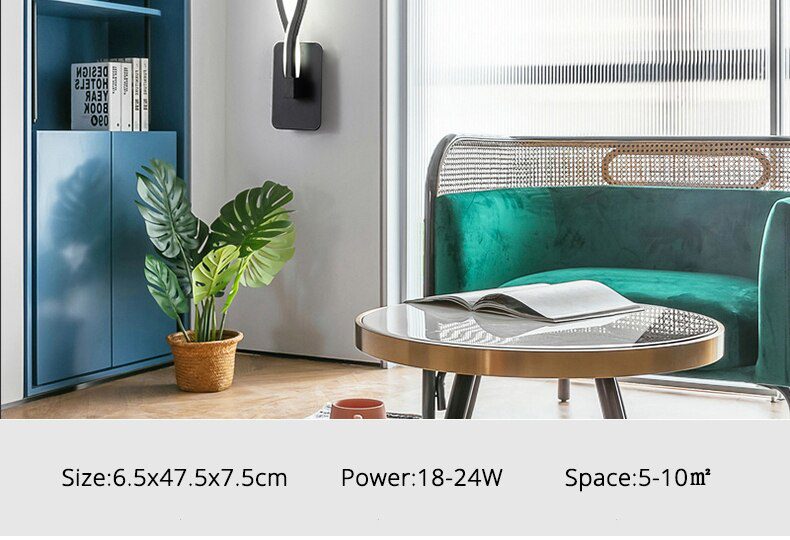 Modern Minimalist Wall Lamps Living Room Bedroom Bedside 16W AC96V-260V LED Indoor black white Lamp Aisle Lighting decoration