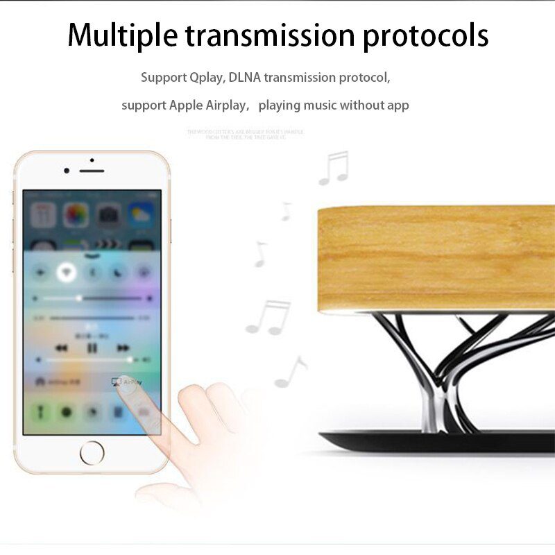 Modern led table lamp for bedroom dimmable bluetooth Speaker phone Charger wireless desk lamp bedside lamp table light tree lamp