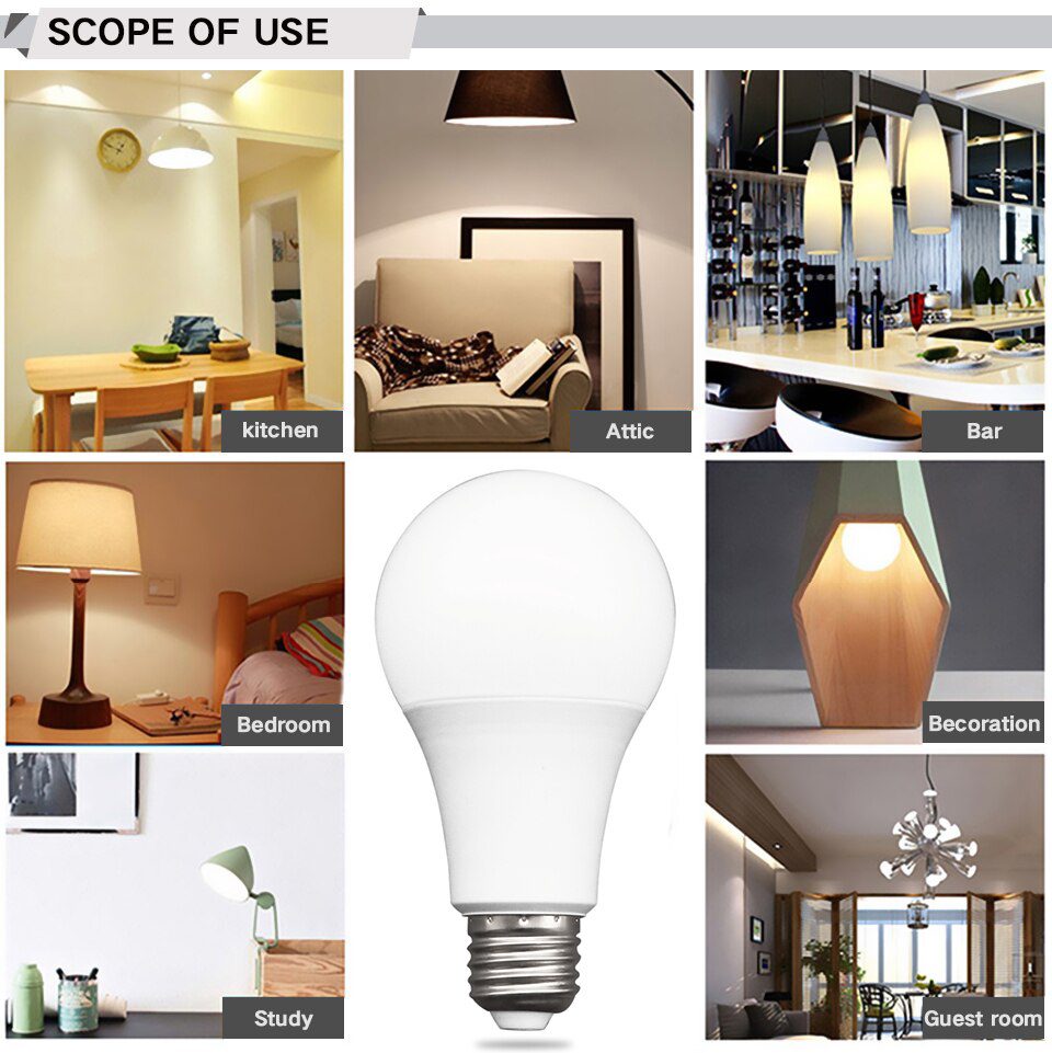 10pcs LED Bulb Lamps E27 AC220V 240V Light Bulb Real Power 20W 18W 15W 12W 9W 5W 3W Lampada Living Room Home LED Bombilla 10pcs LED Bulb Lamps E27 AC220V 240V Light Bulb Real Power 20W 18W 15W 12W 9W 5W 3W Lampada Living Room Home LED Bombilla