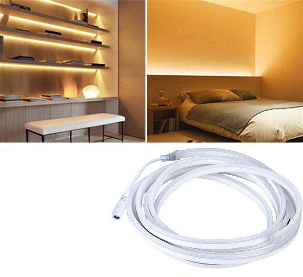 DC 12V Strip LED Light Waterproof SMD 2835 Flexible LED Neon Lights For Home Decoration warm white 1M 2M 5M Neon Strip led
