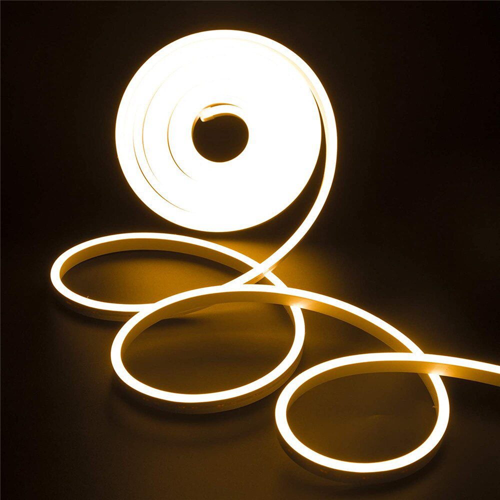 DC 12V Strip LED Light Waterproof SMD 2835 Flexible LED Neon Lights For Home Decoration warm white 1M 2M 5M Neon Strip led