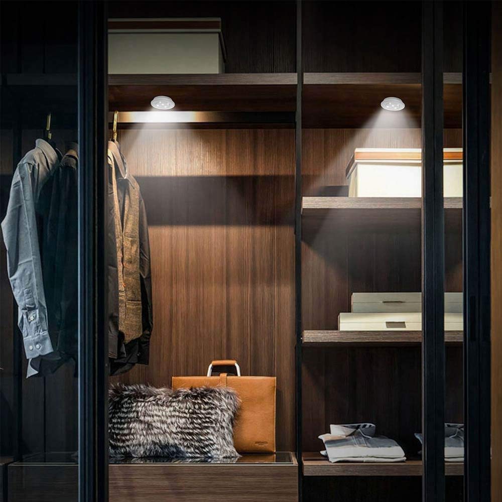 3W Super Bright Cob Under Cabinet Light LED Wireless Remote Control Dimmable Wardrobe Night Lamp Home Bedroom Closet Kitchen