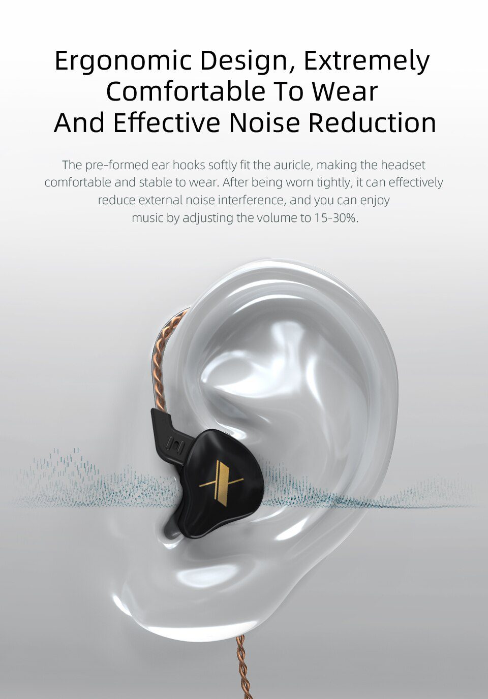 KZ EDX Earphones 1 Dynamic HIFI Bass Earbuds In Ear Monitor Headphones Sport Noise Cancelling Headset New Arrival!