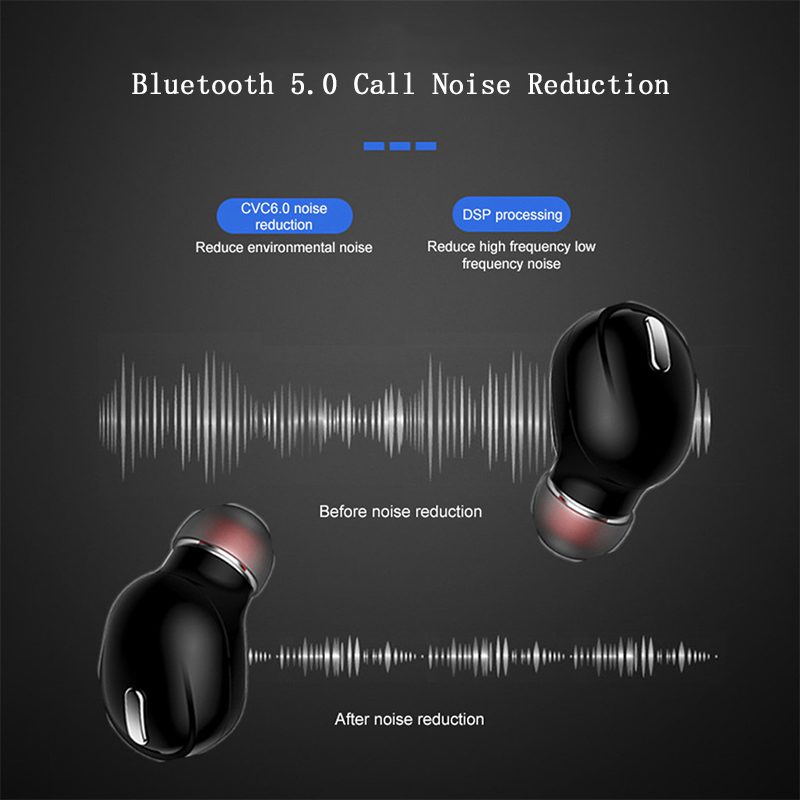 Mini Wireless Bluetooth 5.0 Earphone in Ear Sport with Mic Handsfree Headset Earbuds For Samsung Huawei All Phone Earphones