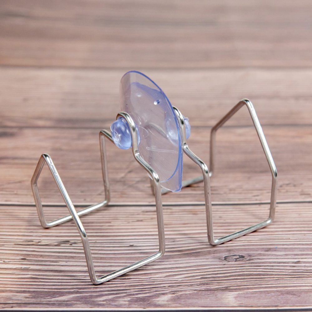 Portable Suction Cup Stainless Steel Drain Rack Cleaning Cloth Shelf Dish Drainer Sponge Holder Sink Rack Kitchen Accessories