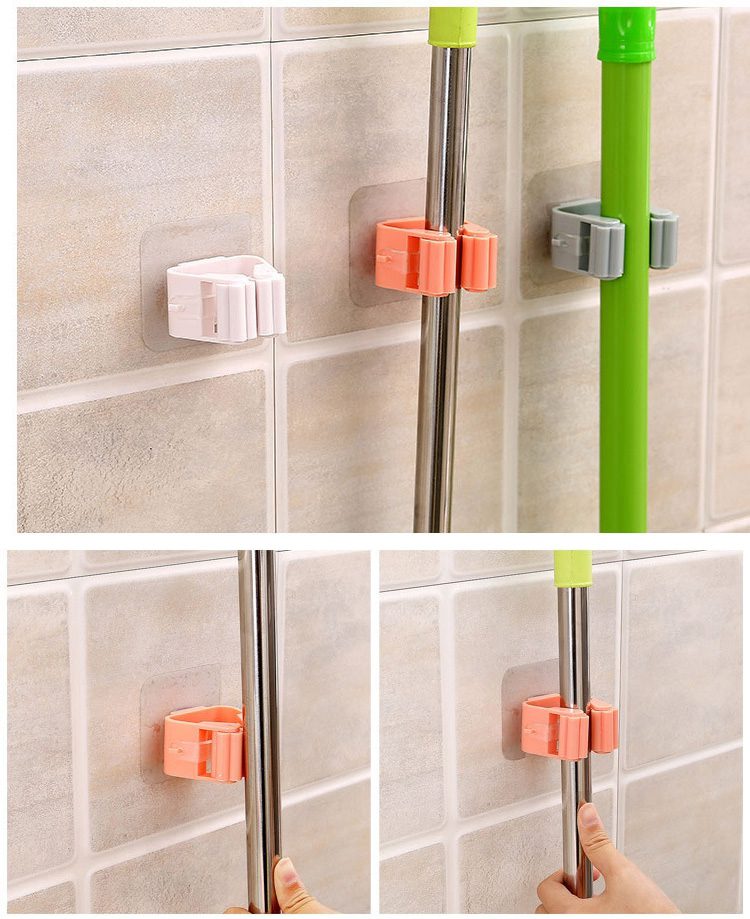 Mop Rack Wall Mounted Mop Holder Broom Holder Hanger Shelf Organizer Hook Household Kitchen Organizer Bathroom Accessories Mop Rack Wall Mounted Mop Holder Broom Holder Hanger Shelf Organizer Hook Household Kitchen Organizer Bathroom Accessories