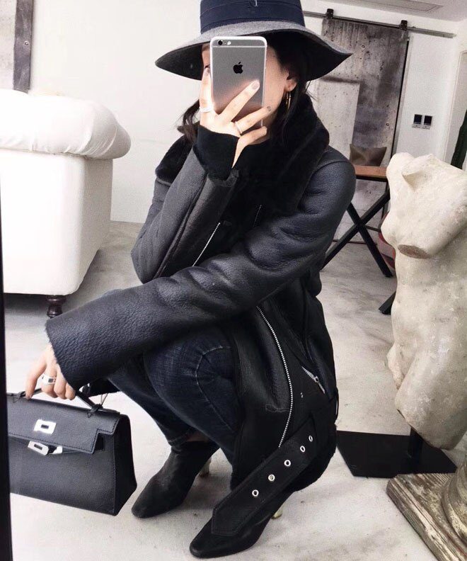 Ailegogo 2021 Winter Coats Women Thick Faux Leather Fur Sheepskin Coat Female Fur Leather Jacket Aviator Jacket Casaco Feminino