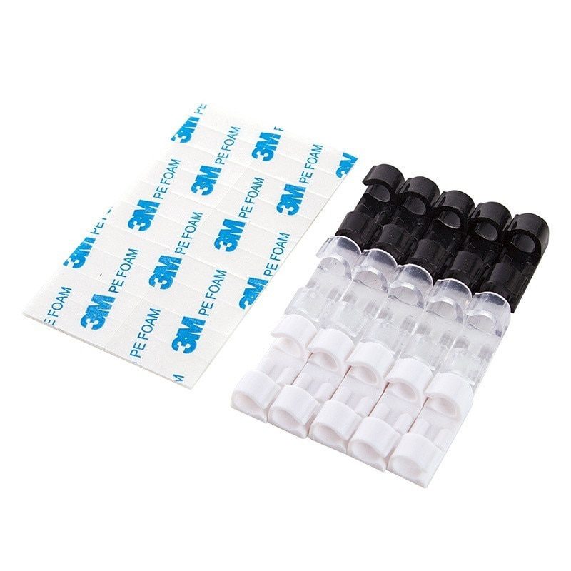 5/20PCS Cable Organizer Clips Cable Management Desktop & Workstation Wire Manager Cord Holder USB Charging Data Line Winder