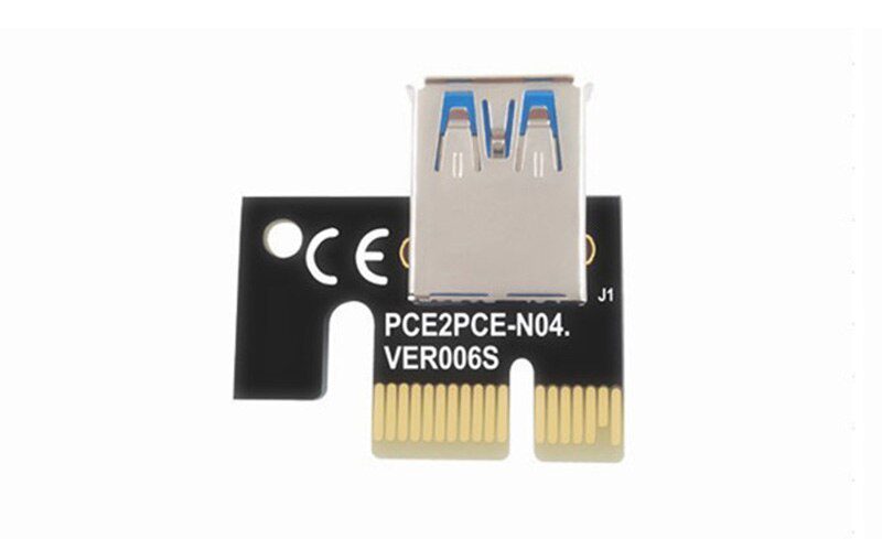 6pcs Newest VER009 USB 3.0 PCI-E Riser VER 009S Express 1X 4x 8x 16x Extender pcie Riser Adapter Card SATA 15pin to 6 pin Power