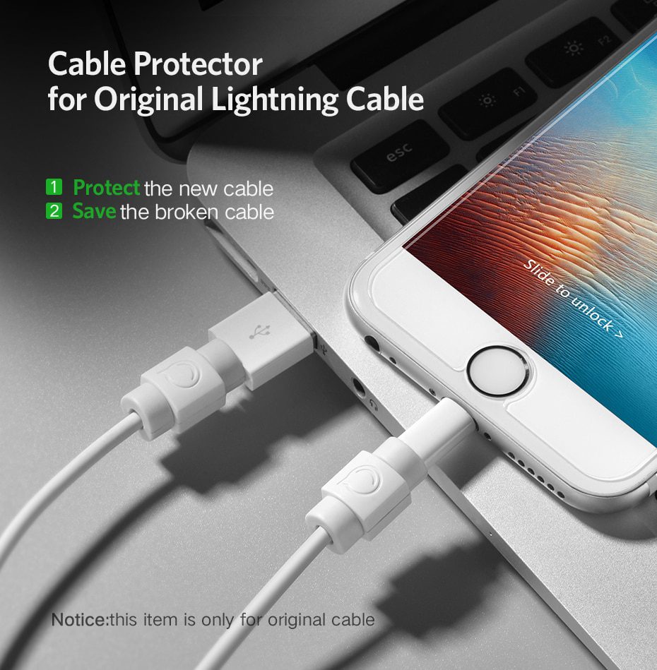 Ugreen Cable Protector For iPhone Charger Protection Cable USB Cord Saver Bite USB Cable Chompers For iPhone Cable Protector