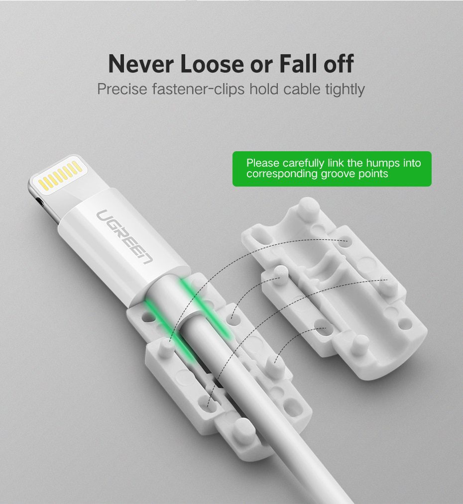 Ugreen Cable Protector For iPhone Charger Protection Cable USB Cord Saver Bite USB Cable Chompers For iPhone Cable Protector