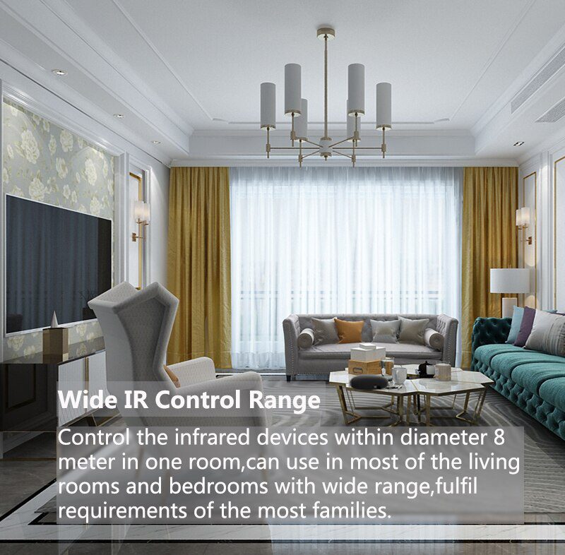 Smart Universal IR Remote WiFi Tuya for Smart Home Control for TV DVD AUD AC Air Conditioner Works with Alexa Google Home