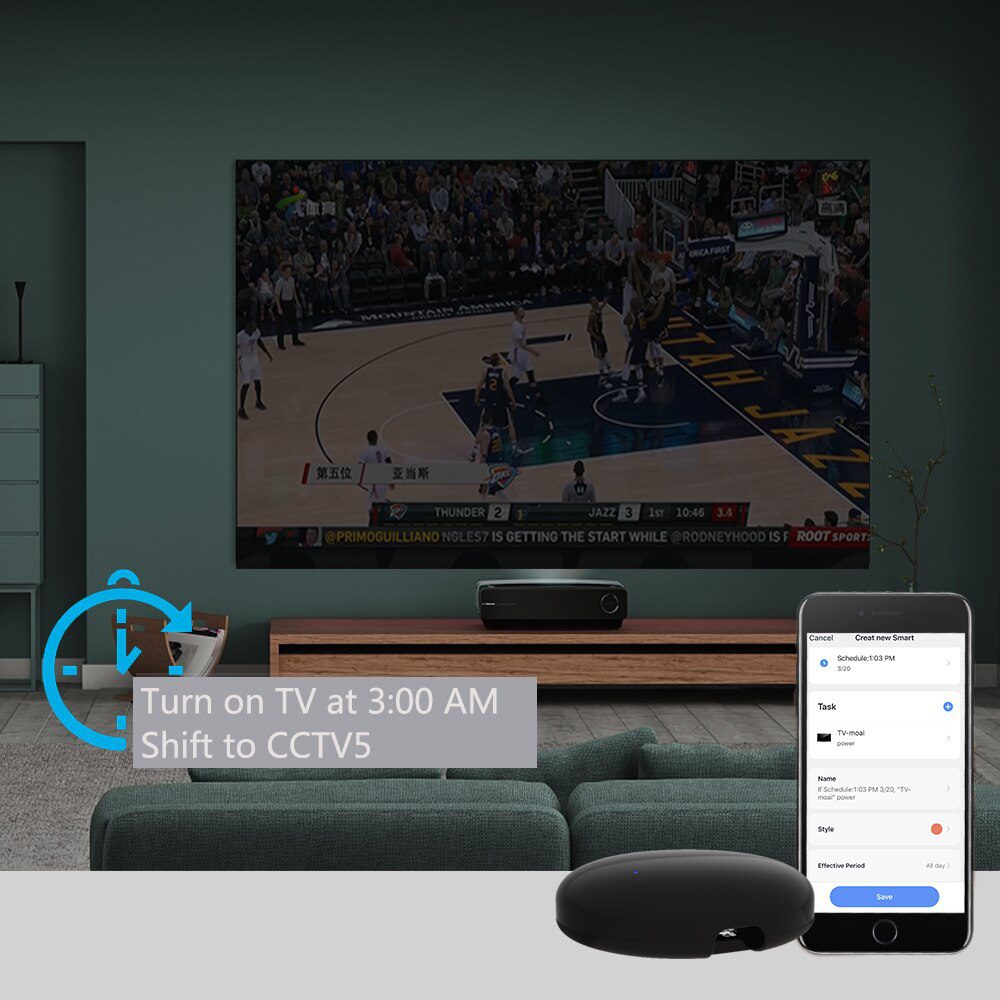 Smart Universal IR Remote WiFi Tuya for Smart Home Control for TV DVD AUD AC Air Conditioner Works with Alexa Google Home