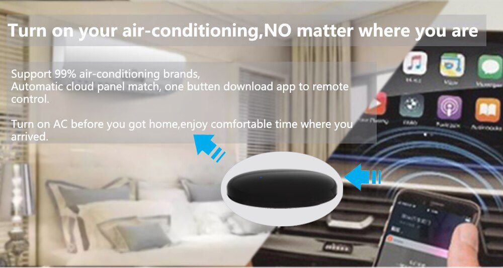 Smart Universal IR Remote WiFi Tuya for Smart Home Control for TV DVD AUD AC Air Conditioner Works with Alexa Google Home