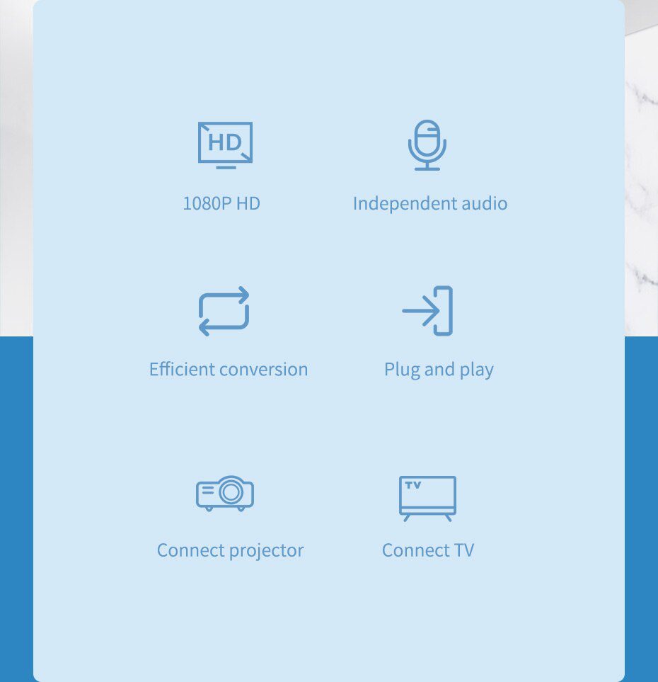 Hagibis HDMI-compatible to VGA Adapter with Audio Port Female Video Converter 3.5mm for PS4 Laptop PC TV Box Monitor Projector