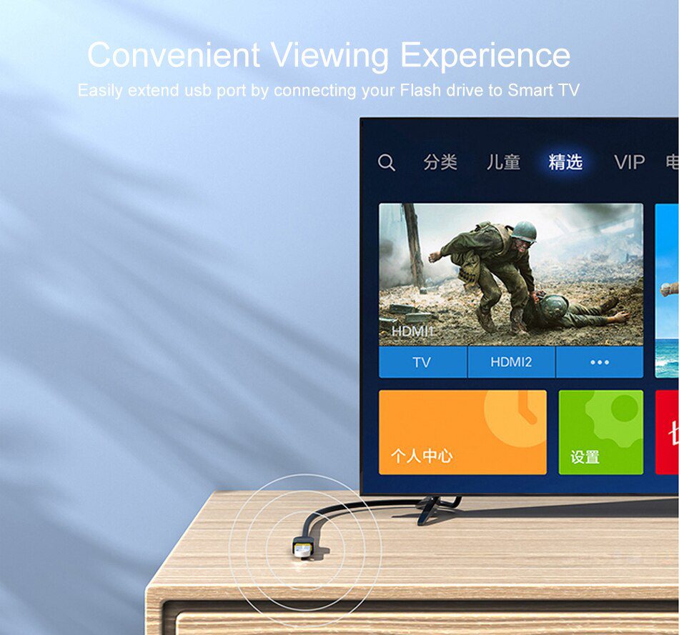 SAMZHE USB 3.0 Extension Male to Female 2.0 Extender Cable For PC TV PS4 Computer Laptop Extender