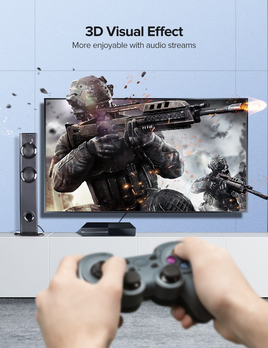 Ugreen HDMI Cable 4K 2.0 Cable for Apple TV PS4 Splitter Switch Box HDMI to HDMI Cable 60Hz Video Audio Cabo Cord Cable HDMI 4K