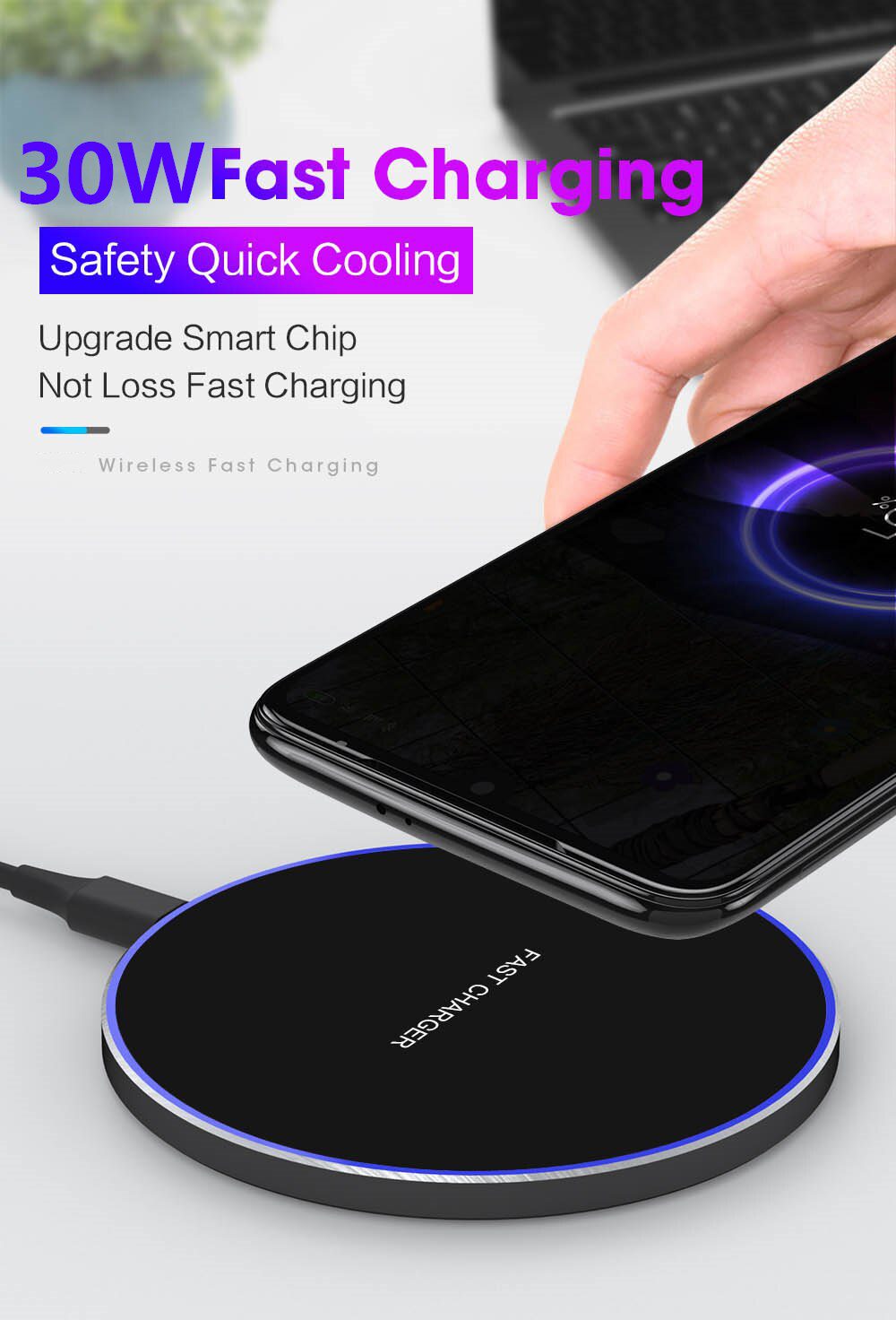 FDGAO 30W Fast Wireless Charger For Samsung S21 S20 S10 Note 20 10 USB C Qi Charging Pad for iPhone 12 11 XS XR X 8 Airpods Pro FDGAO 30W Fast Wireless Charger For Samsung S21 S20 S10 Note 20 10 USB C Qi Charging Pad for iPhone 12 11 XS XR X 8 Airpods Pro