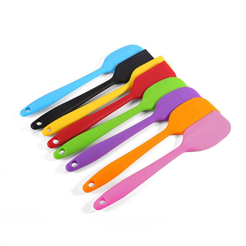 2pcs Kitchen Silicone Cream Butter Cake Spatula Mixing Batter Scraper Brush Butter Mixer Cake Brushes Baking Tool Kitchenware