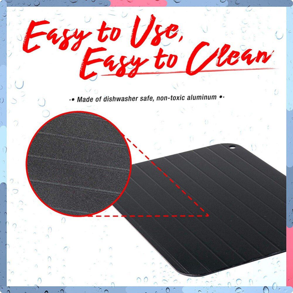 Meijuner Fast Defrosting Tray Thaw Frozen Food Meat Fruit Quick Defrosting Plate Board Defrost Kitchen Gadget Tool Meijuner Fast Defrosting Tray Thaw Frozen Food Meat Fruit Quick Defrosting Plate Board Defrost Kitchen Gadget Tool