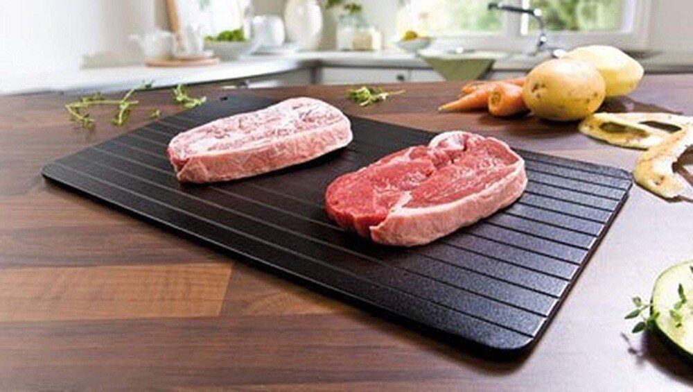 Meijuner Fast Defrosting Tray Thaw Frozen Food Meat Fruit Quick Defrosting Plate Board Defrost Kitchen Gadget Tool Meijuner Fast Defrosting Tray Thaw Frozen Food Meat Fruit Quick Defrosting Plate Board Defrost Kitchen Gadget Tool