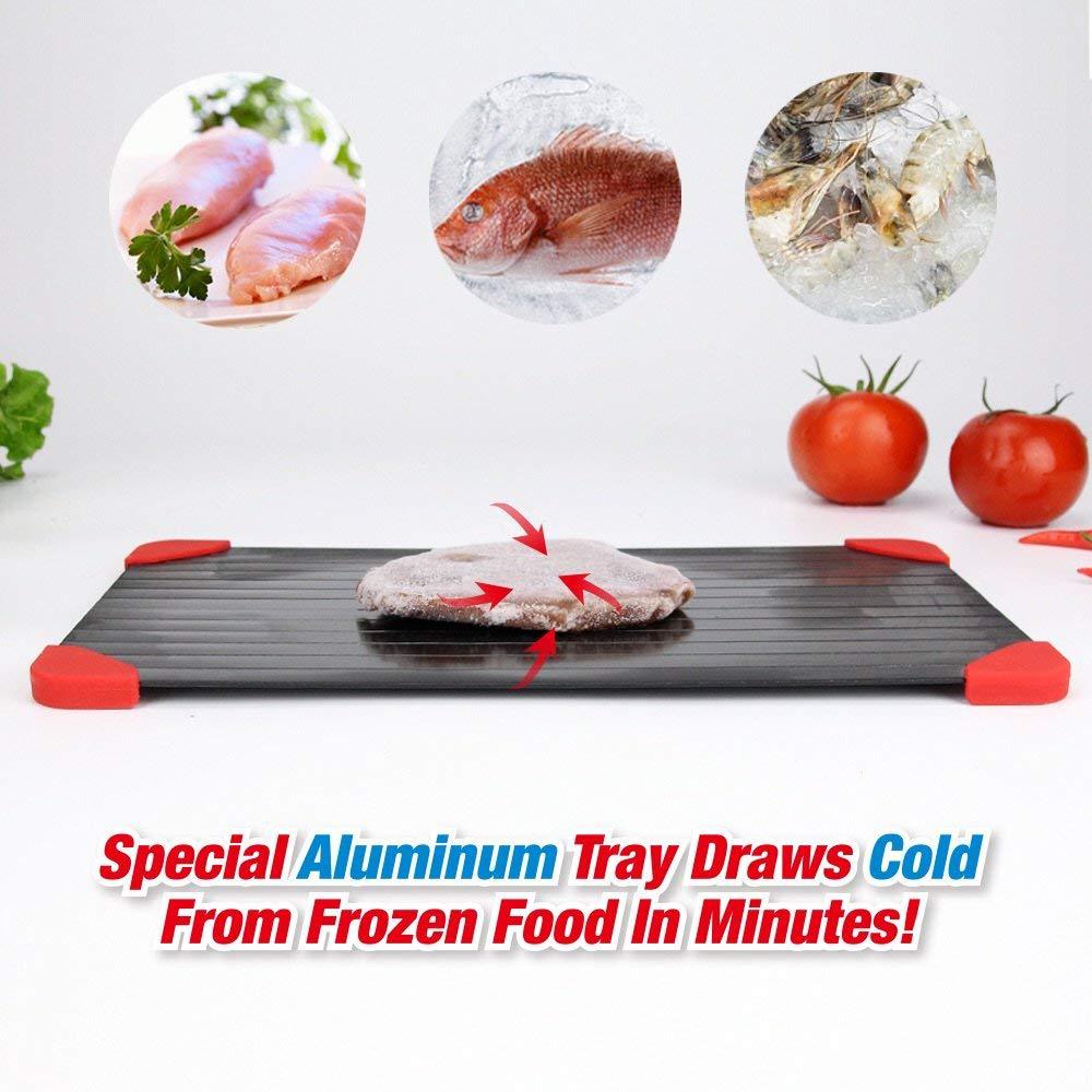 Meijuner Fast Defrosting Tray Thaw Frozen Food Meat Fruit Quick Defrosting Plate Board Defrost Kitchen Gadget Tool Meijuner Fast Defrosting Tray Thaw Frozen Food Meat Fruit Quick Defrosting Plate Board Defrost Kitchen Gadget Tool