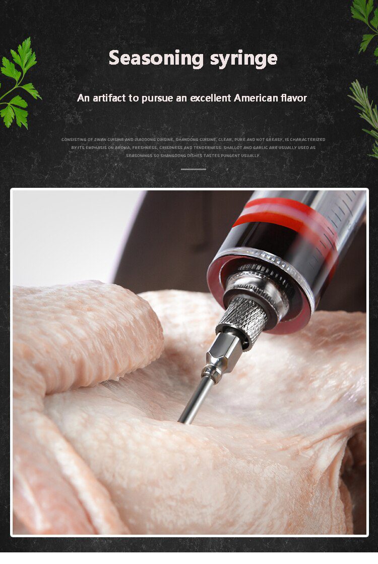Flavor needle Turkey pork bbq steak meat sauces syringes marinades kitchen accessories Spices cooking tools kitchen gadgets beef