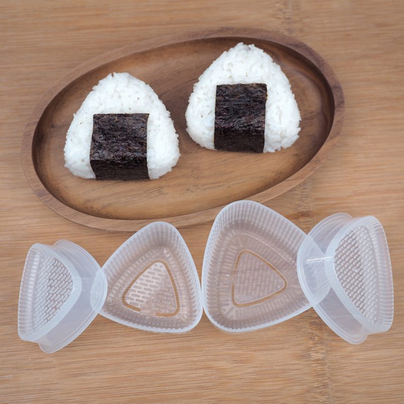 4PCS/Set DIY Sushi Mold Onigiri Rice Ball Food Press Triangular Sushi Maker Mold Sushi Kit Japanese Kitchen Bento Accessories